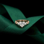 2.78 Ct Heart Moissanite Split Shank Engagement Ring