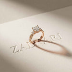 2.78 Ct Heart Moissanite Split Shank Engagement Ring