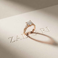 2.78 Ct Heart Moissanite Split Shank Engagement Ring