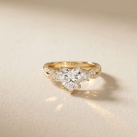 2.78 Ct Heart Moissanite Split Shank Engagement Ring