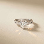 2.78 Ct Heart Moissanite Split Shank Engagement Ring