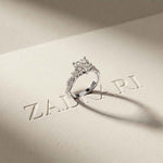 2.78 Ct Heart Moissanite Split Shank Engagement Ring