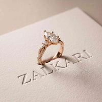 2.78 Ct Marquise Moissanite Solitaire Ring with Accents for Women