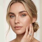 2.78 Ct Marquise Moissanite Solitaire Ring with Accents for Women