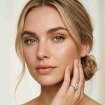 2.78 Ct Marquise Moissanite Solitaire Ring with Accents for Women