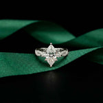 2.78 Ct Marquise Moissanite Solitaire Ring with Accents for Women