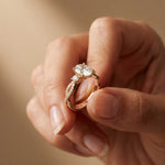2.78 Ct Oval Moissanite Symbolic Knot Engagement Ring