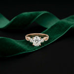 2.78 Ct Oval Moissanite Symbolic Knot Engagement Ring