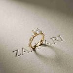2.78 Ct Oval Moissanite Symbolic Knot Engagement Ring