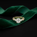 2.78 Ct Oval Moissanite Symbolic Knot Engagement Ring