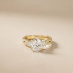 2.78 Ct Oval Moissanite Symbolic Knot Engagement Ring
