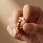 2.78 Ct Oval Moissanite Symbolic Knot Engagement Ring