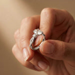 2.78 Ct Oval Moissanite Symbolic Knot Engagement Ring