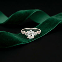 2.78 Ct Oval Moissanite Symbolic Knot Engagement Ring