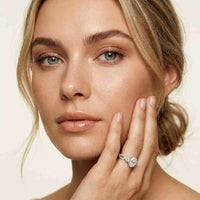 2.78 Ct Oval Moissanite Symbolic Knot Engagement Ring
