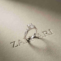 2.78 Ct Oval Moissanite Symbolic Knot Engagement Ring