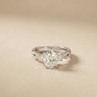 2.78 Ct Oval Moissanite Symbolic Knot Engagement Ring