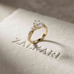 2.78 Ct Pear Moissanite Entwined Shank Engagement Ring