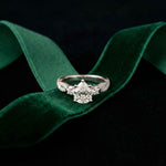 2.78 Ct Pear Moissanite Entwined Shank Engagement Ring