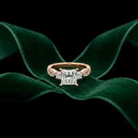 2.78 Ct Princess Moissanite Destiny Knot Engagement Ring