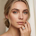 2.78 Ct Princess Moissanite Destiny Knot Engagement Ring