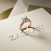 2.78 Ct Princess Moissanite Destiny Knot Engagement Ring