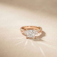 2.78 Ct Princess Moissanite Destiny Knot Engagement Ring