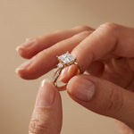 2.78 Ct Princess Moissanite Destiny Knot Engagement Ring