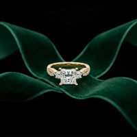 2.78 Ct Princess Moissanite Destiny Knot Engagement Ring