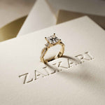 2.78 Ct Princess Moissanite Destiny Knot Engagement Ring