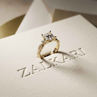 2.78 Ct Princess Moissanite Destiny Knot Engagement Ring