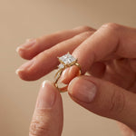 2.78 Ct Princess Moissanite Destiny Knot Engagement Ring