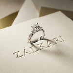 2.78 Ct Princess Moissanite Destiny Knot Engagement Ring