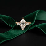 2.80 Ct Marquise Moissanite Vintage-Inspired Engagement Ring Rose Gold