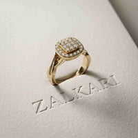 0.49 Ct Round Moissanite Halo Style Engagement Ring