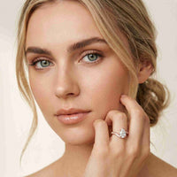 2.20 Ct Pear Moissanite Bypass Engagement Ring Rose Gold