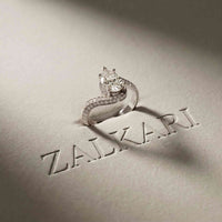 2.20 Ct Pear Moissanite Bypass Engagement Ring White
