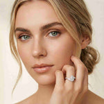 2.20 Ct Pear Moissanite Bypass Engagement Ring White