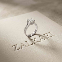 2.14 Ct Asscher Moissanite Hidden Halo Engagement Ring