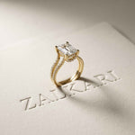 2.06 Ct Emerald Moissanite Solitaire Engagement Ring