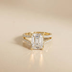 2.06 Ct Emerald Moissanite Solitaire Engagement Ring
