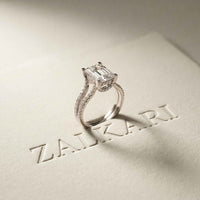 2.06 Ct Emerald Moissanite Solitaire Engagement Ring