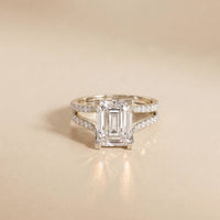 2.06 Ct Emerald Moissanite Solitaire Engagement Ring
