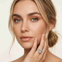 2.06 Ct Emerald Moissanite Solitaire Engagement Ring