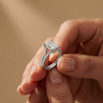 2.06 Ct Emerald Moissanite Solitaire Engagement Ring