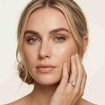 2.14 Ct Oval Moissanite Secret Halo Engagement Ring