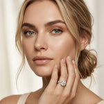 2.14 Ct Round Moissanite Pavé Split Shank Engagement Ring