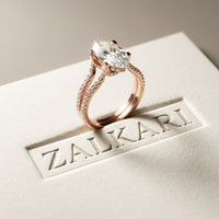 2.07 Ct Marquise Moissanite Halo Engagement Ring