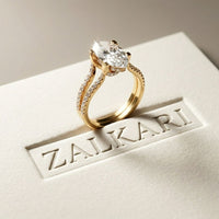 2.07 Ct Marquise Moissanite Halo Engagement Ring