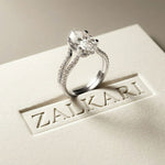 2.07 Ct Marquise Moissanite Halo Engagement Ring